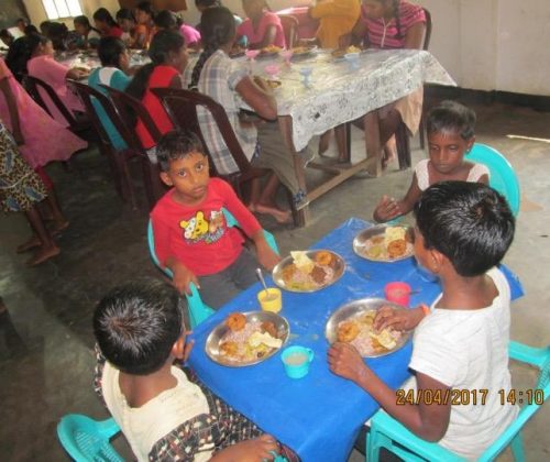 Service at Bharathy Illam Children Home in Mulliyawalai
