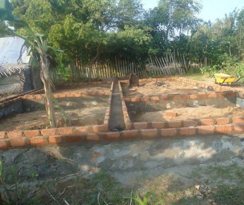 Construction begins for the 3rd house in Nehrupuram, Sri Lanka
