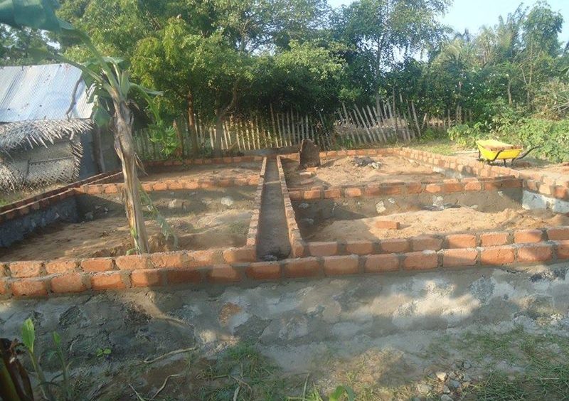 Construction begins for the 3rd house in Nehrupuram, Sri Lanka